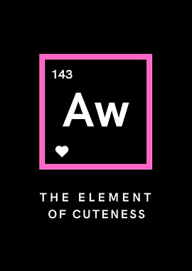 Aw - The Element of Cuteness Periodic Table - Cute Gift