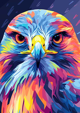 Colorful Eagle Portrait