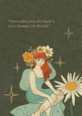 Nature Adorns: Woman with Floral Crown