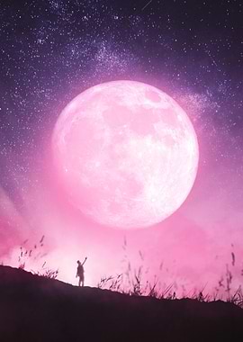 pink moon dreamscape