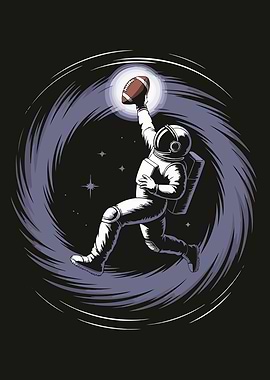 Astronaut Football Catch in Space