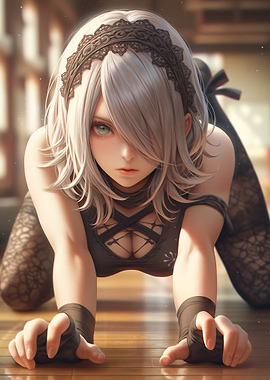 Anime Girl in Black Outfit