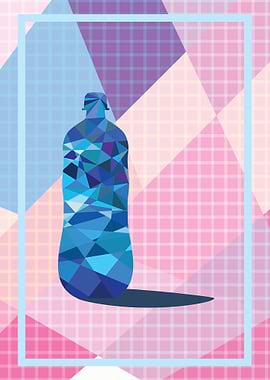 Geometric Bottle Art