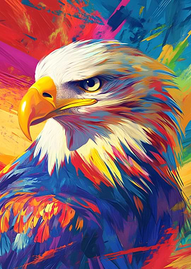 Colorful Eagle Portrait