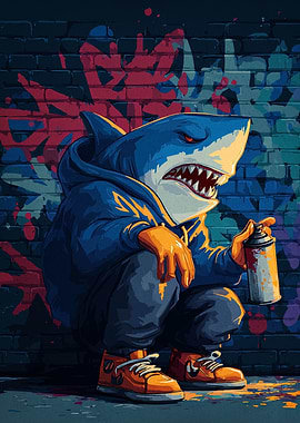 Shark Graffiti Artist