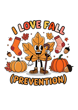 I Love Fall Prevention Cartoon