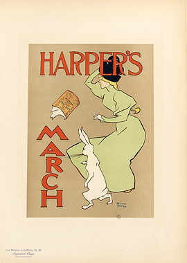 Harper's March vintage poster art nouveau