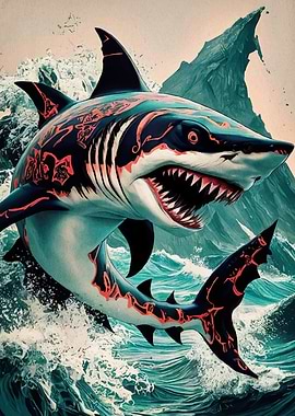 Shark Ocean Waves