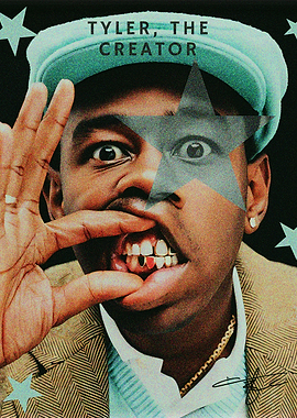 Tyler, the Creator Portrait with Star Overlay