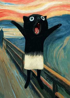 Cat Scream Painting