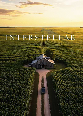 Interstellar Movie Poster Farmhouse Scene