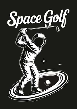 Space Golf Illustration
