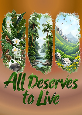 All Deserves to Live Nature Collage