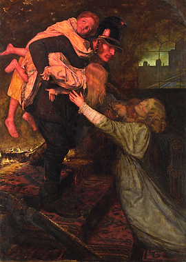 The Rescue: Victorian Era Painting