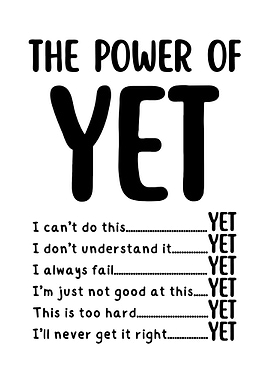The Power of Yet Motivational Poster