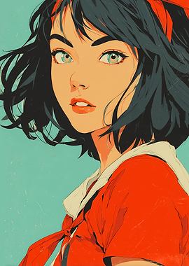 Anime Girl in red outfit