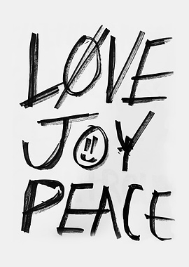 Love, Joy, Peace Handwritten Typography