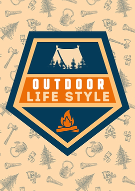 Outdoor Lifestyle Camping Adventure Graphic