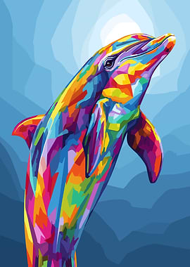 Colorful Dolphin Illustration