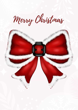 Merry Christmas Santa Bow
