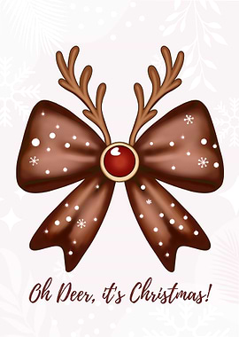 Christmas Bow Reindeer style
