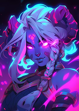 Neon Demon Girl Portrait