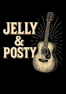 Jelly and Posty Guitar Art