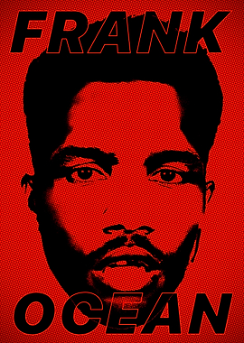 Frank Ocean Portrait Red and Black