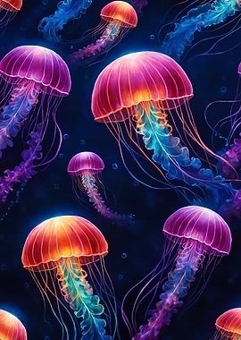 Luminescent Jellyfish Pattern