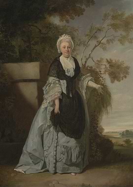 Portrait of a Woman in Blue Dress