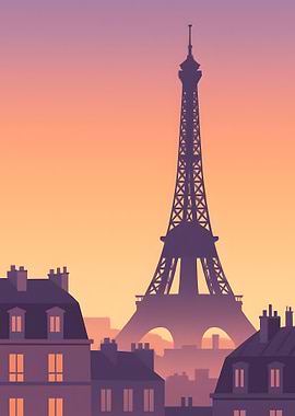 Eiffel Tower at Sunset