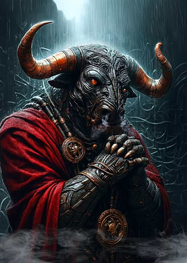 Minotaur in the Rain