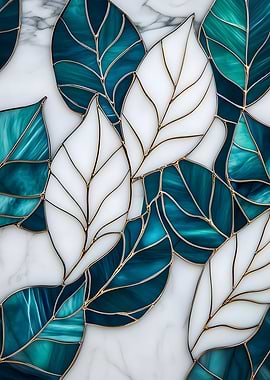 Stained Glass Leaf