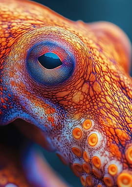 Detailed Octopus Eye Close-Up