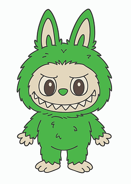 Labubu Green Character