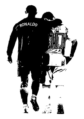 Ronaldo and Messi Silhouette