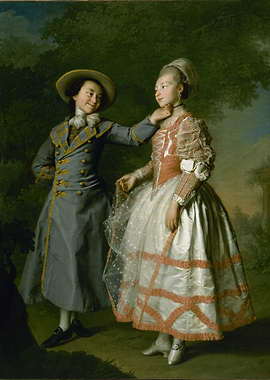Children's Portrait in Rococo Style