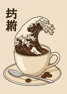 The Great Wave of Coffee