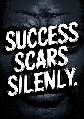 Success Scars Silently Motivational Poster