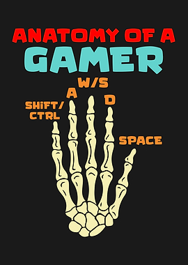 Anatomy of a Gamer Skeleton Hand Gaming