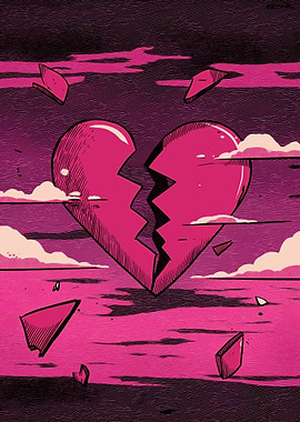Pink Broken Heart