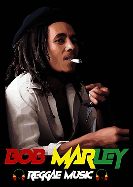 Bob Marley Reggae Music Portrait