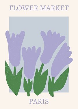 Flower Market Paris Art Print