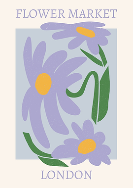 Flower Market London Art Print