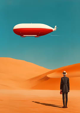 Desert Departure – The Zeppelin Awaits