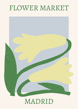Flower Market Madrid Art Print