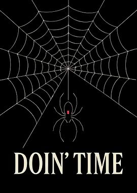 Spiderweb with Black Widow and Text