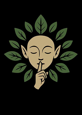 Forest Spirit Shush Illustration