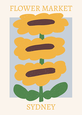 Flower Market Sydney Art Print