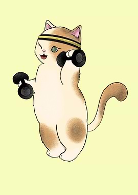 Cat Lifting Weights